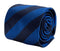 Royal blue and dark blue navy barber striped classic tie